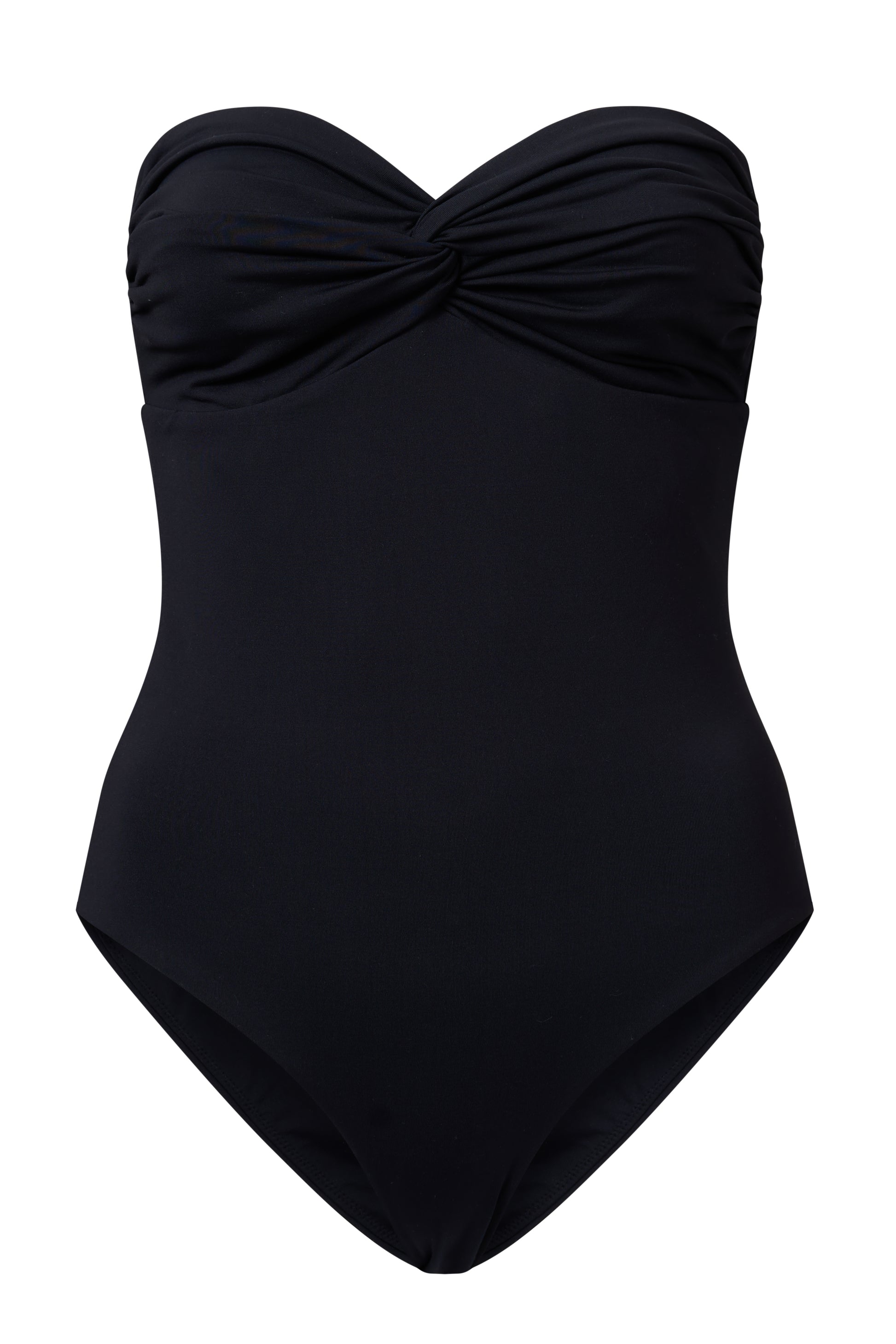ROEM Bartolome Bandeau Top One Piece in Black, ghost front view