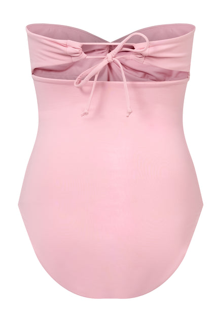 ROEM Bartolome Bandeau Top One Piece in Bloom, ghost back view
