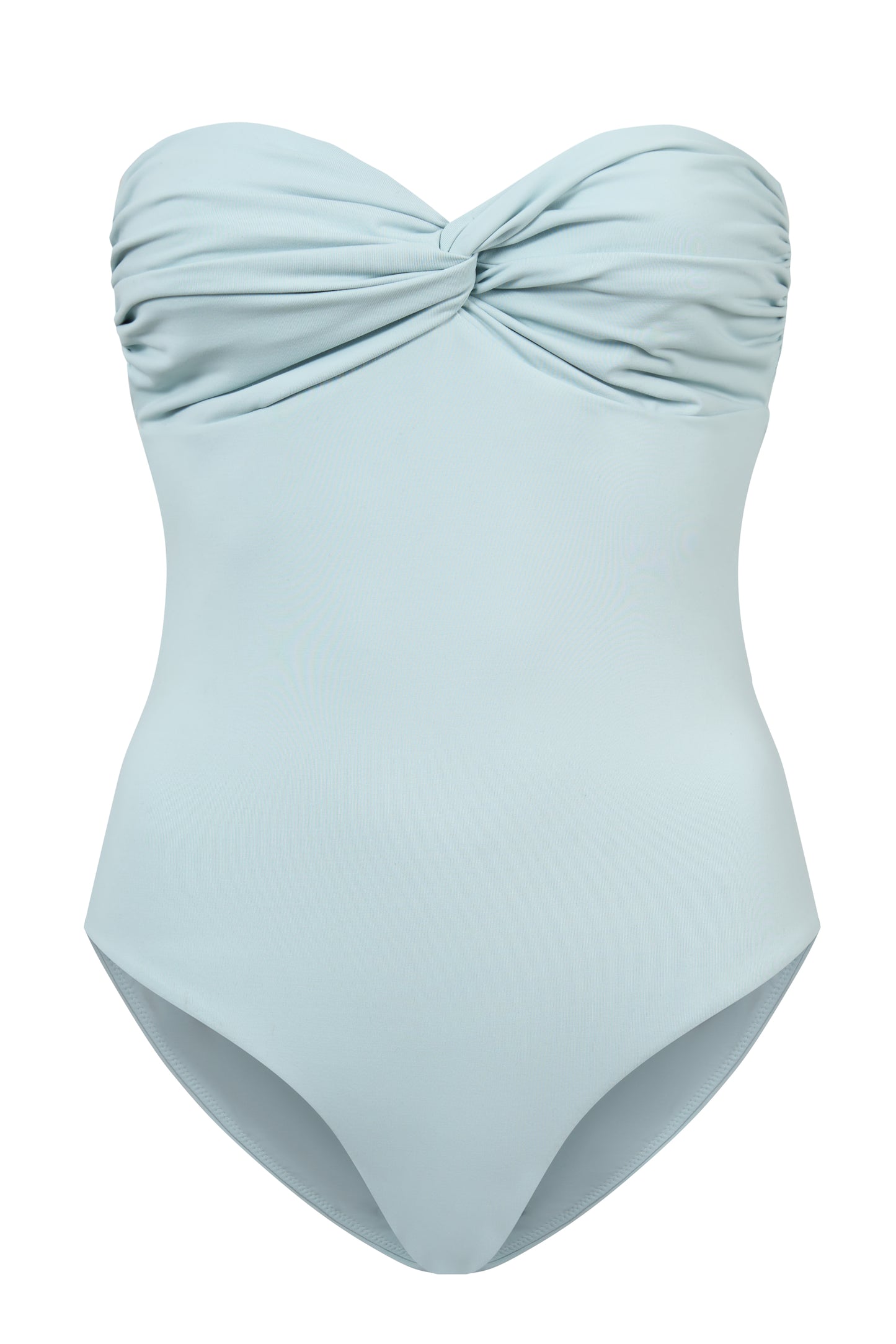 "ROEM Bartolome Bandeau Top One Piece in Pool, ghost front view