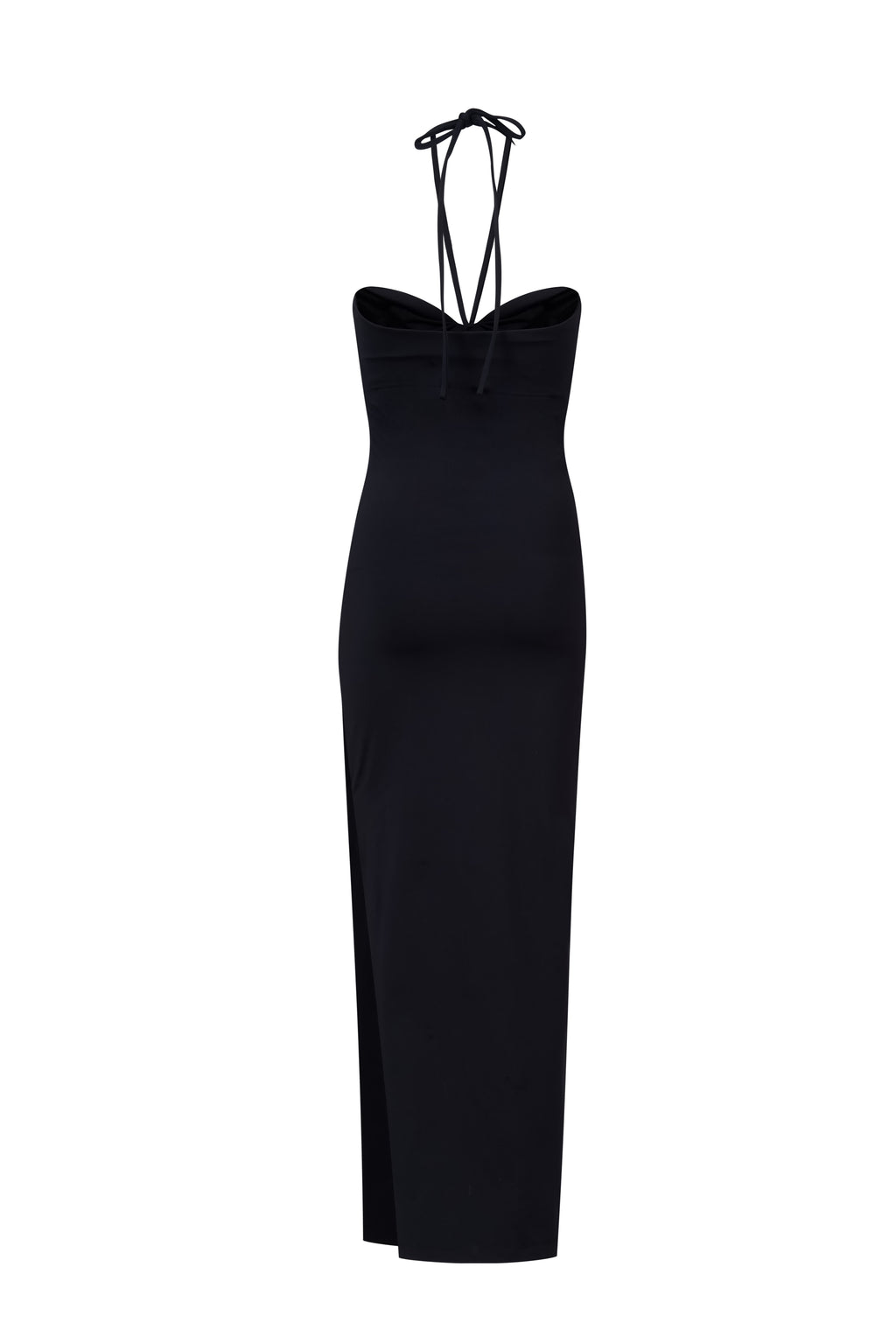 ROEM Bartolome Twist Top Dress in Black, ghost back view
