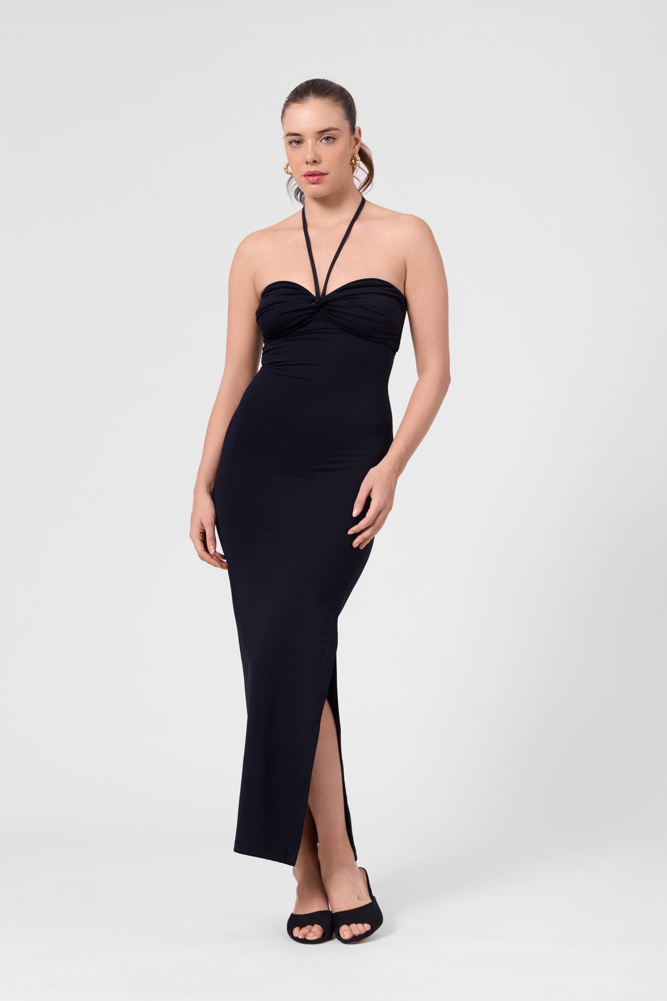 Bartolome Twist Top Dress - Black