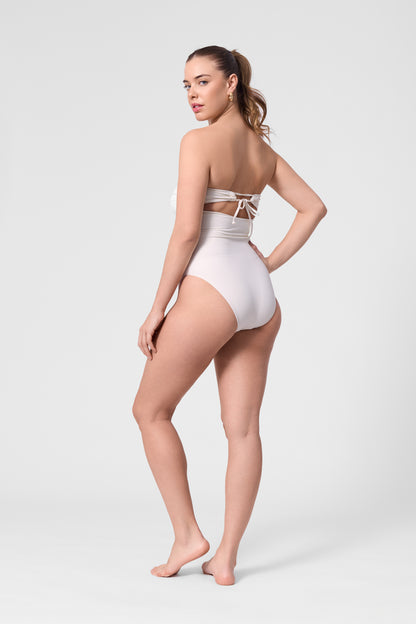 Bartolome Bandeau Top One Piece - Pearl