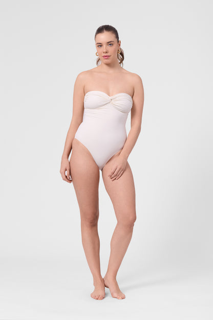 Bartolome Bandeau Top One Piece - Pearl