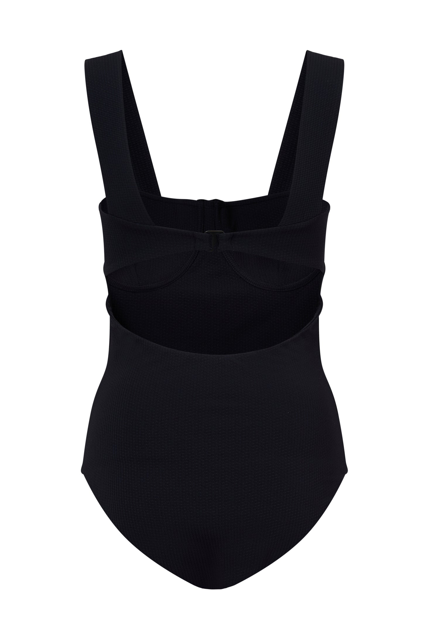 ROEM Calabria One Piece in Black, ghost back view