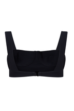 ROEM Calabria Top in Black, back view showing the underwire silhouette