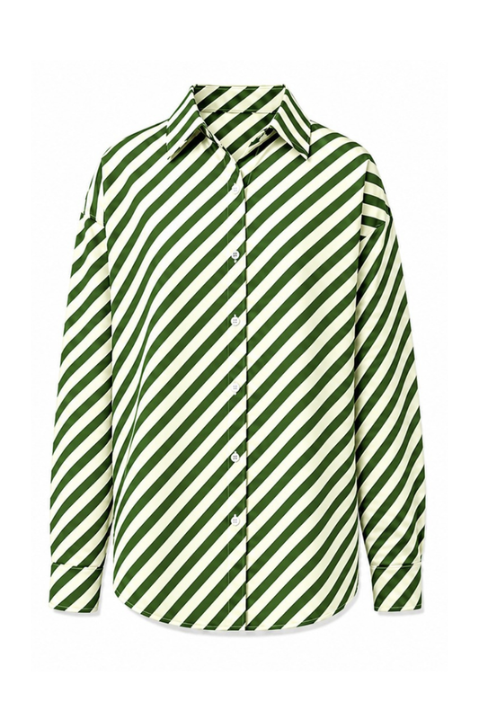 ROEM Gallion Shirt in Garden, flat front view