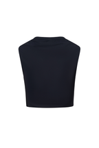 ROEM Grace Swim Top in Black, ghost back view