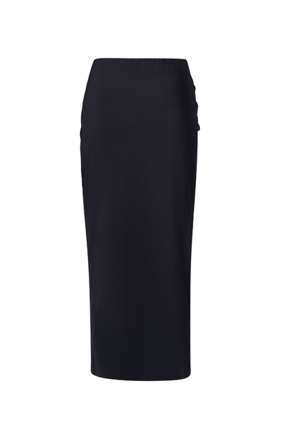 ROEM Itaso Front Wrap Skirt in Black, ghost back view