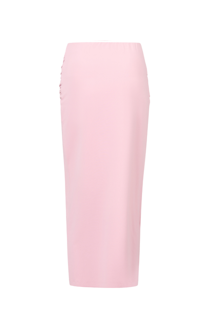 ROEM Itaso Front Wrap Skirt in Bloom, ghost back view