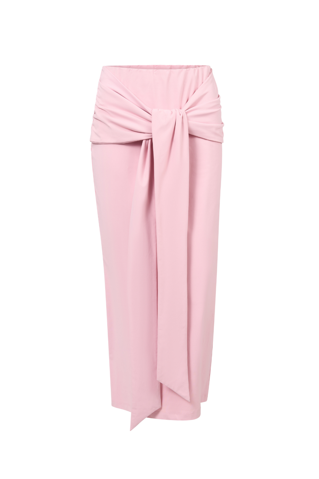 ROEM Itaso Front Wrap Skirt in Bloom, ghost front view