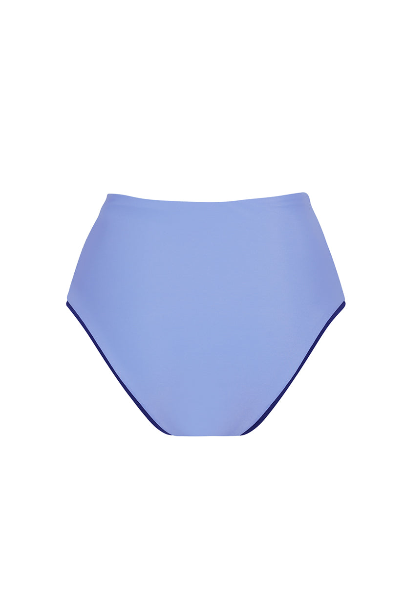 ROEM Lana Bottom in Periwinkle/Navy, back view