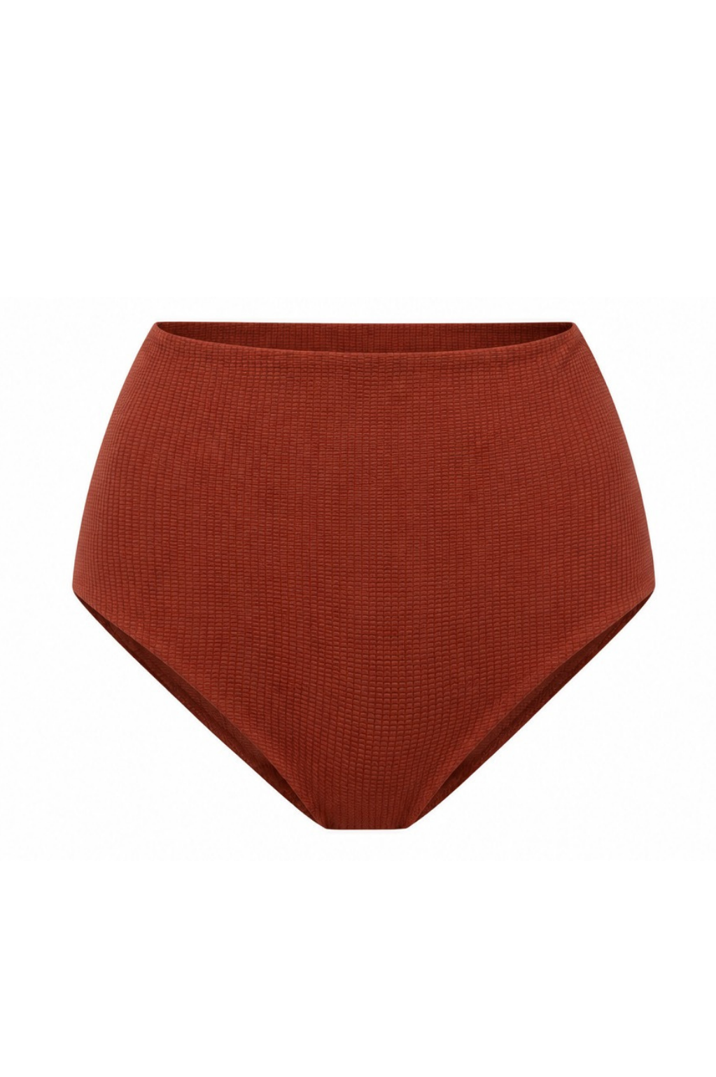 ROEM Lana Texture Bottom in Terracotta, ghost front view
