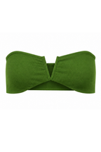 ROEM Lorient Bandeau Top in Garden, front view showing the V-wire center detail