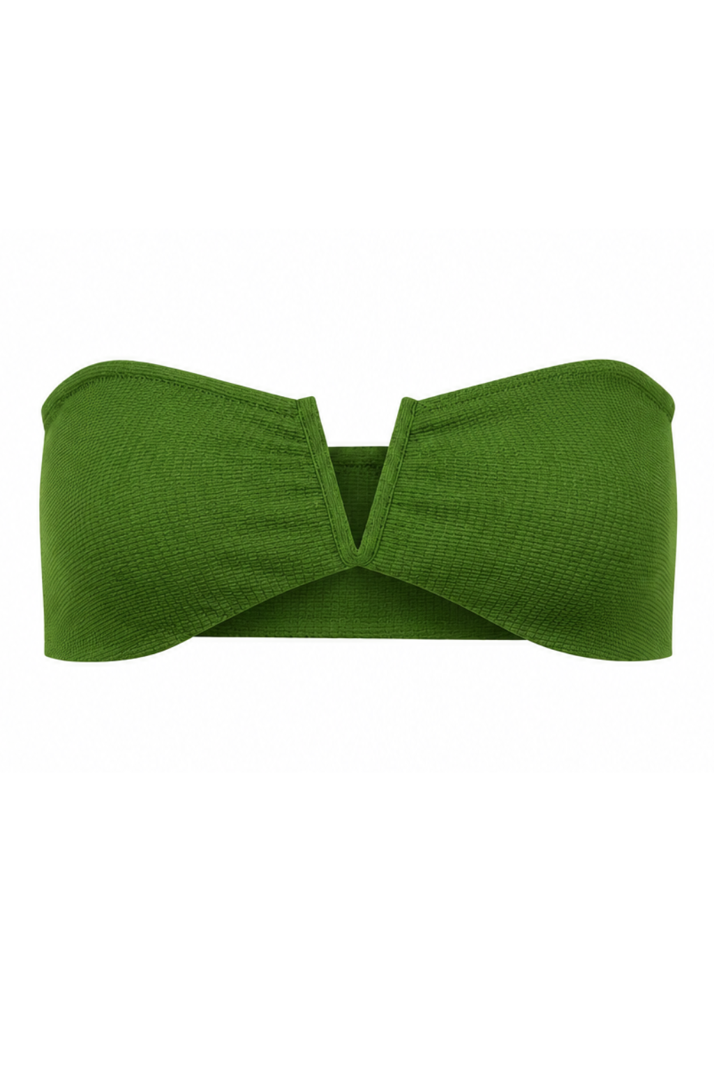ROEM Lorient Bandeau Top in Garden, front view showing the V-wire center detail