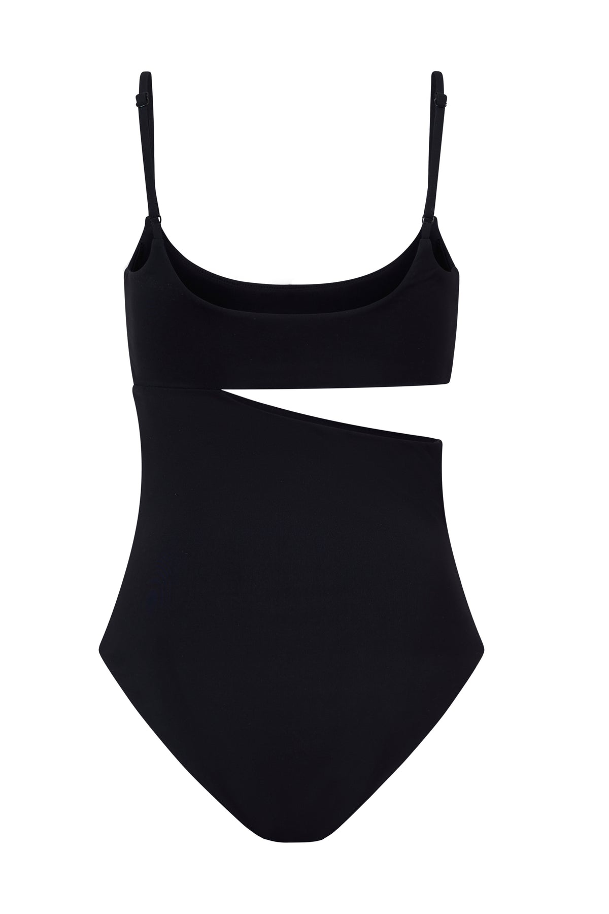 ROEM Nerissa One-Piece swimsuit in Black, back view