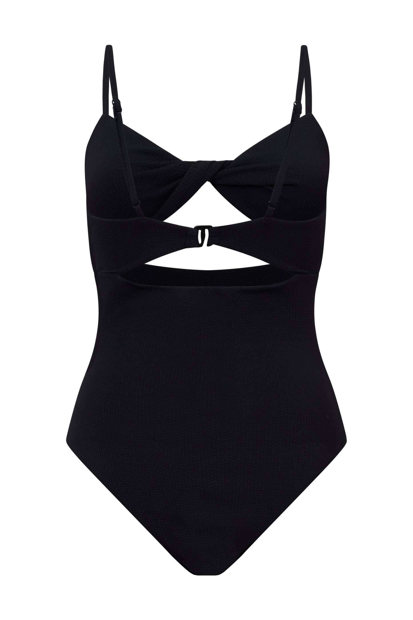 ROEM Santa Cruz One Piece in Black, ghost front view