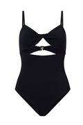 ROEM Santa Cruz One Piece in Black, ghost front view