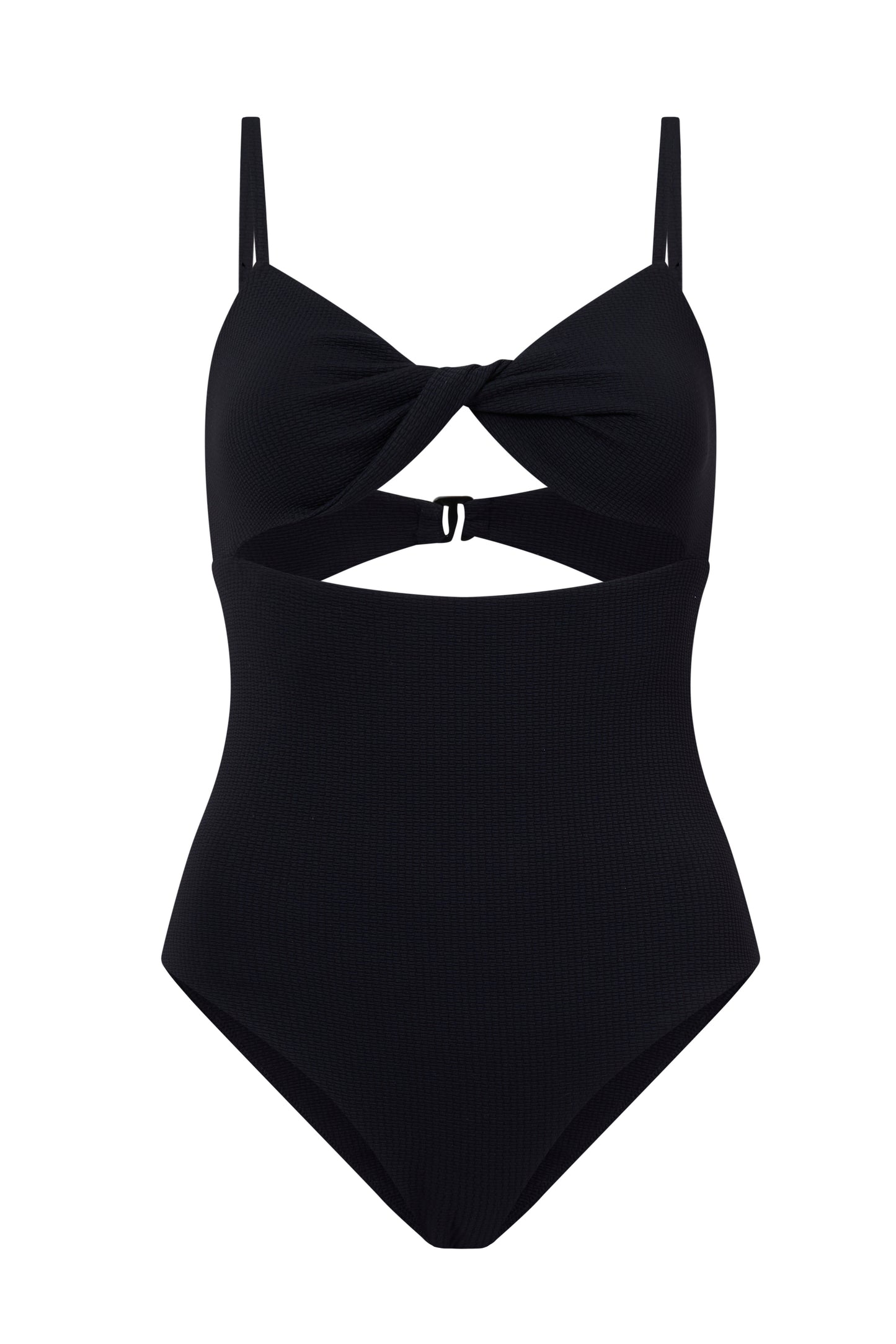 ROEM Santa Cruz One Piece in Black, ghost front view