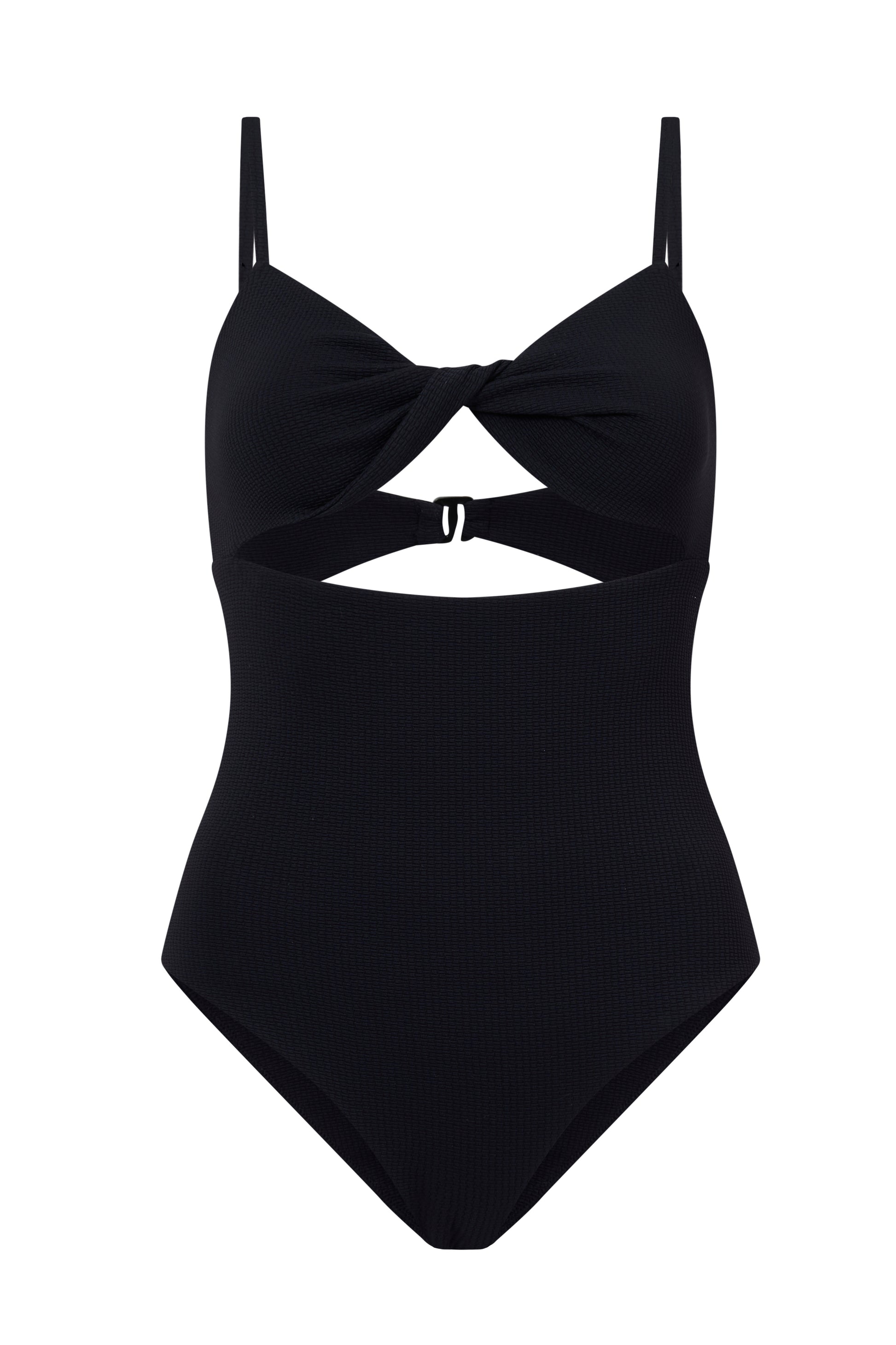 ROEM Santa Cruz One Piece in Black, ghost front view