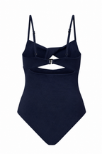 ROEM Santa Cruz One Piece in Indigo, ghost back view