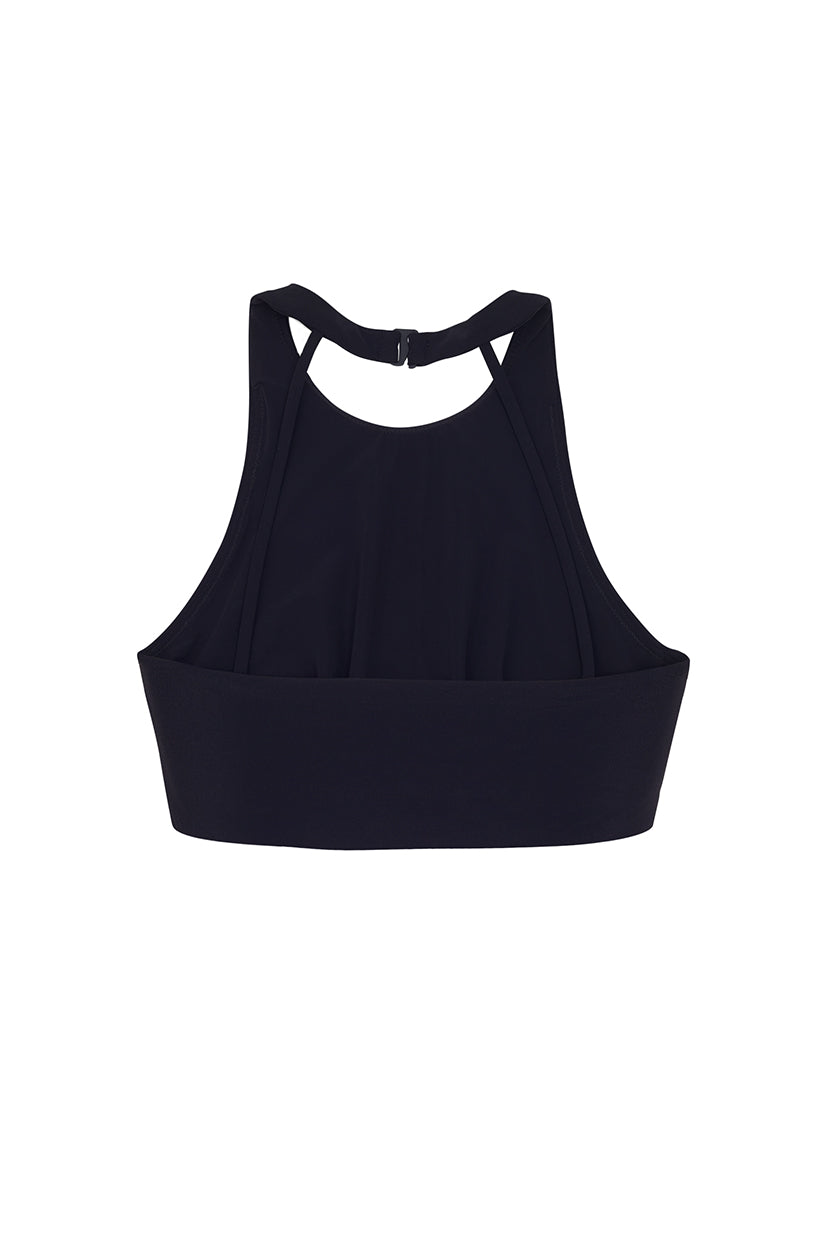 ROEM Varadero Halter Top in Black, back view