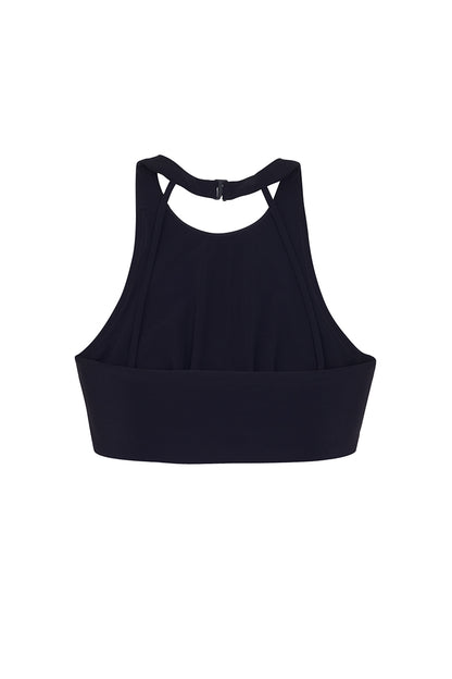 ROEM Varadero Halter Top in Black, back view