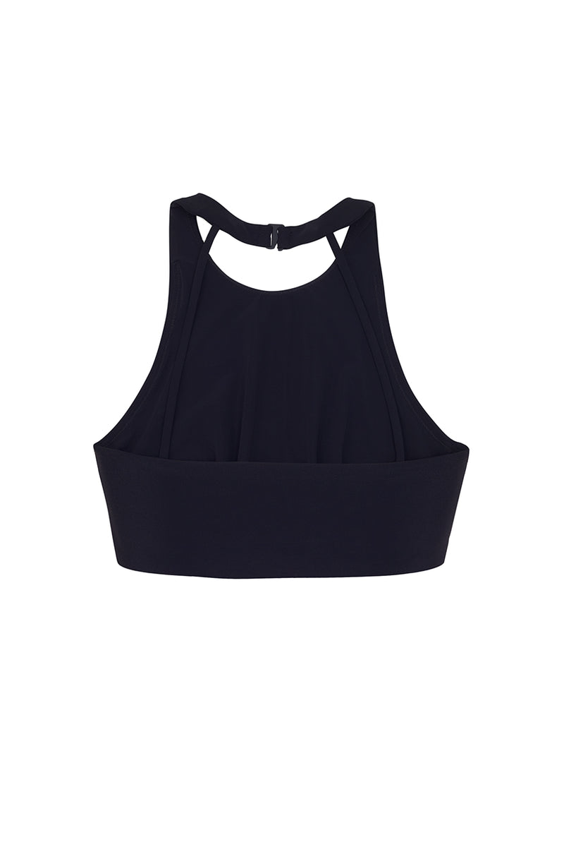 ROEM Varadero Halter Top in Black, back view